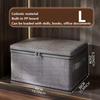 Lockable Cationic Storage Box with Lid - Large, Foldable Organizer for Home, Toys, Clothes