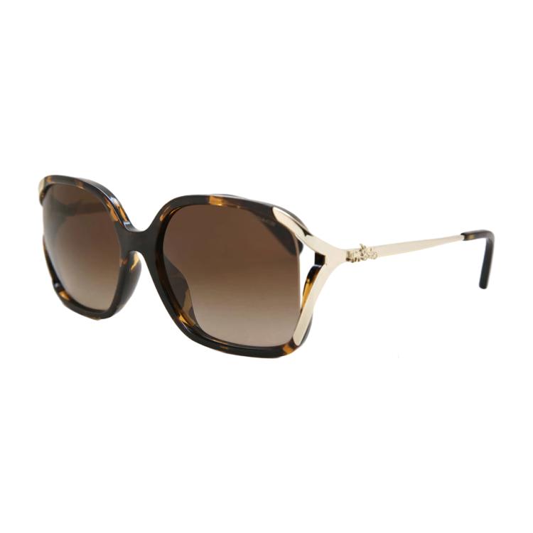 Coach Logo Decorated Butterfly Sunglasses Unisex sunglasses Tortoise HC8280U-512013 57,Tortoiseshell