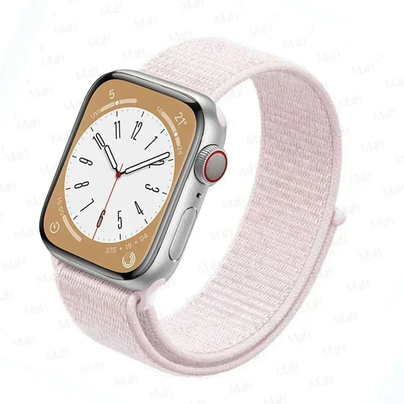 Nylon loop Strap For Apple Watch bands 46mm 44mm 40mm 45mm 41mm 42mm Sport Bracelet iwatch Ultra 2 49mm Series 10 9 8 se 7 6 5 4 Strap