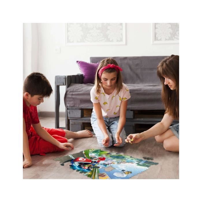 Puzzle Mario Kart Funracer 1000 pièces - Winning Moves - Rouge Multicolore Mixte - Intérieur