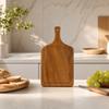 Wood Cutting Boards with Handle Walnut Smooth Butcher Block for Kitchen,