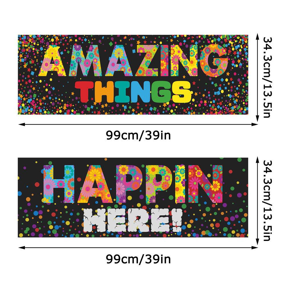 Welcome Back To School Banner Large Fabric Teacher Banner for Back To School Party Office Classroom Decor