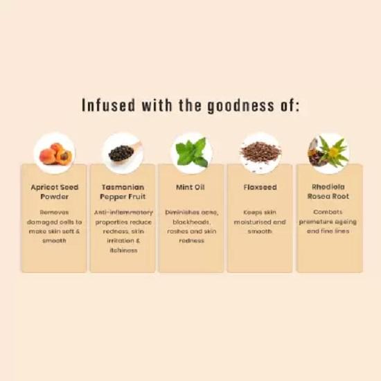 Nettoyant visage exfoliant naturel Sirona aux extraits d'abricot et de graines de lin 125 ml