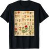 Vintage Florale Botanische Karte T-Shirt