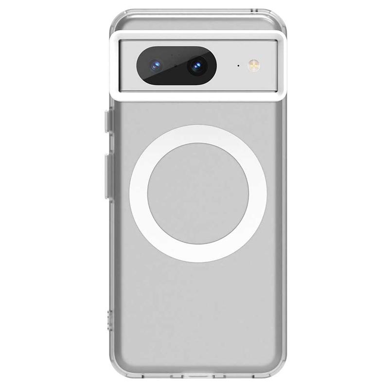 Für Google Pixel 8 Hülle Abdeckung Google Pixel 8 Capas Bumper Ringförmig Magnetisch Matt Klar Kabelloses Laden Fundas Google Pixel 8