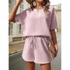 BITCED Women's Fashion Casual Short Sleeve O-Neck Pants Suits