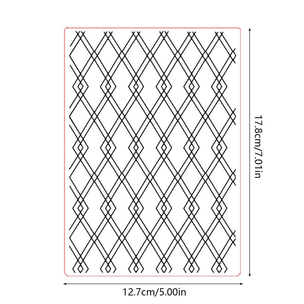 Plastic Craft Template Grid Background Embossing Folder Embossing Stencil For Card Making