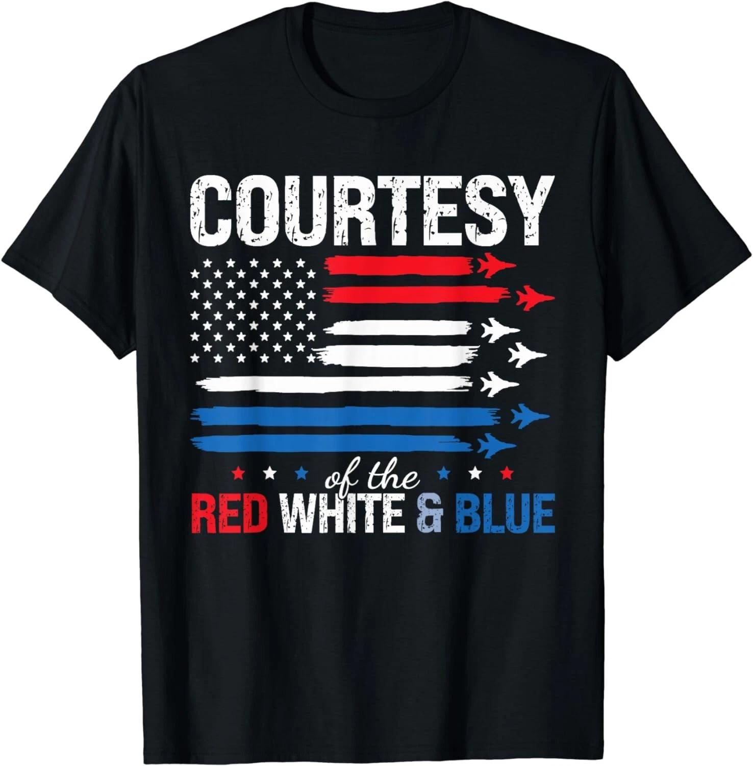 Courtesy Of The USA Red White And Blue 4th Of July Gift Unisex T-Shirt S