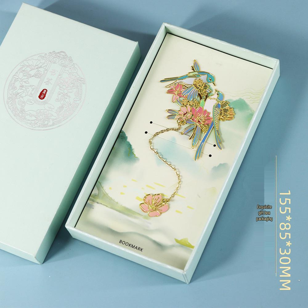 Joyful Magpie Metal Bookmark Gift Box - Chinese Style for Teacher's Day & Students
