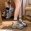 Fleece Dad Shoes Women's 2025 Autumn and Winter New Sports Explosion Versatile Thick-soled Heightening Casual Women's Cotton Shoes Sports Shoes