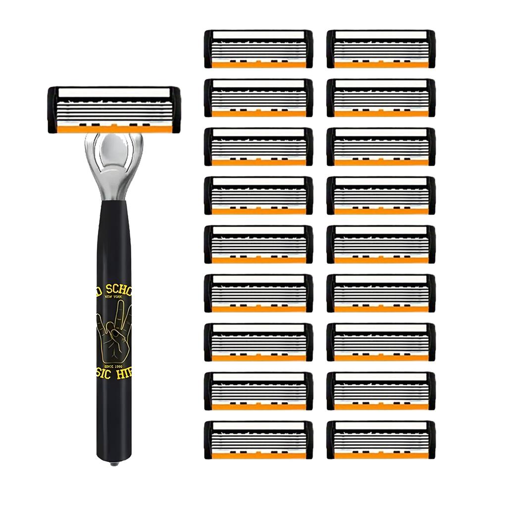 Pattern Razor Classic 6 Layer Safety Razor for Mens Shaving&Womens Hair Removal Shaving Blades Manual Shaver