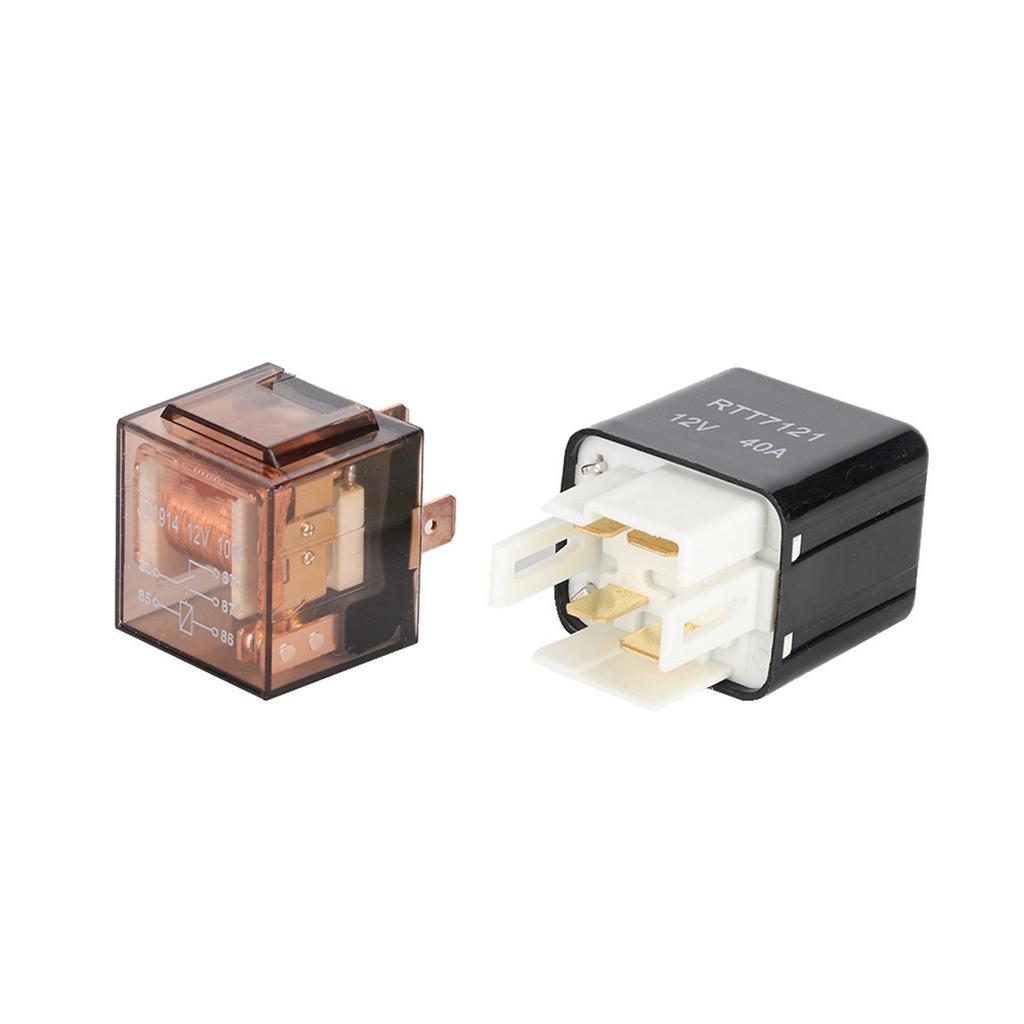 6 Way Car Fuse Box with 1pc 4p 12v and 5pcs 100A Transparent Shell Relays for Ships Car Racing