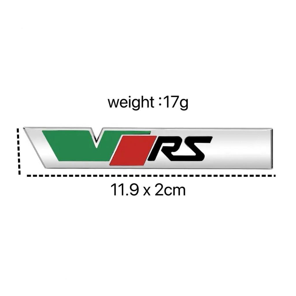 Logo automobilů Volkswagen Škoda RS: Personalizované kovové a dekorativní samolepky na karoserii pro Octavii, Fabii
