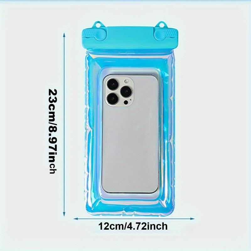 Floating Laser Waterproof Phone Bag Waterproof Lightweight Plastic Dry Bag with Lanyard Smooth Surface Treatment (1pc)