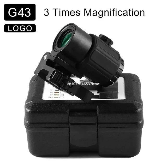 Tactical Airsoft G45 5X Magnifier 558 553 EXPS3 Red Dot Combo Scope Optics QD Mount Weaver Fit 20MM Rail Mount With Full Marking