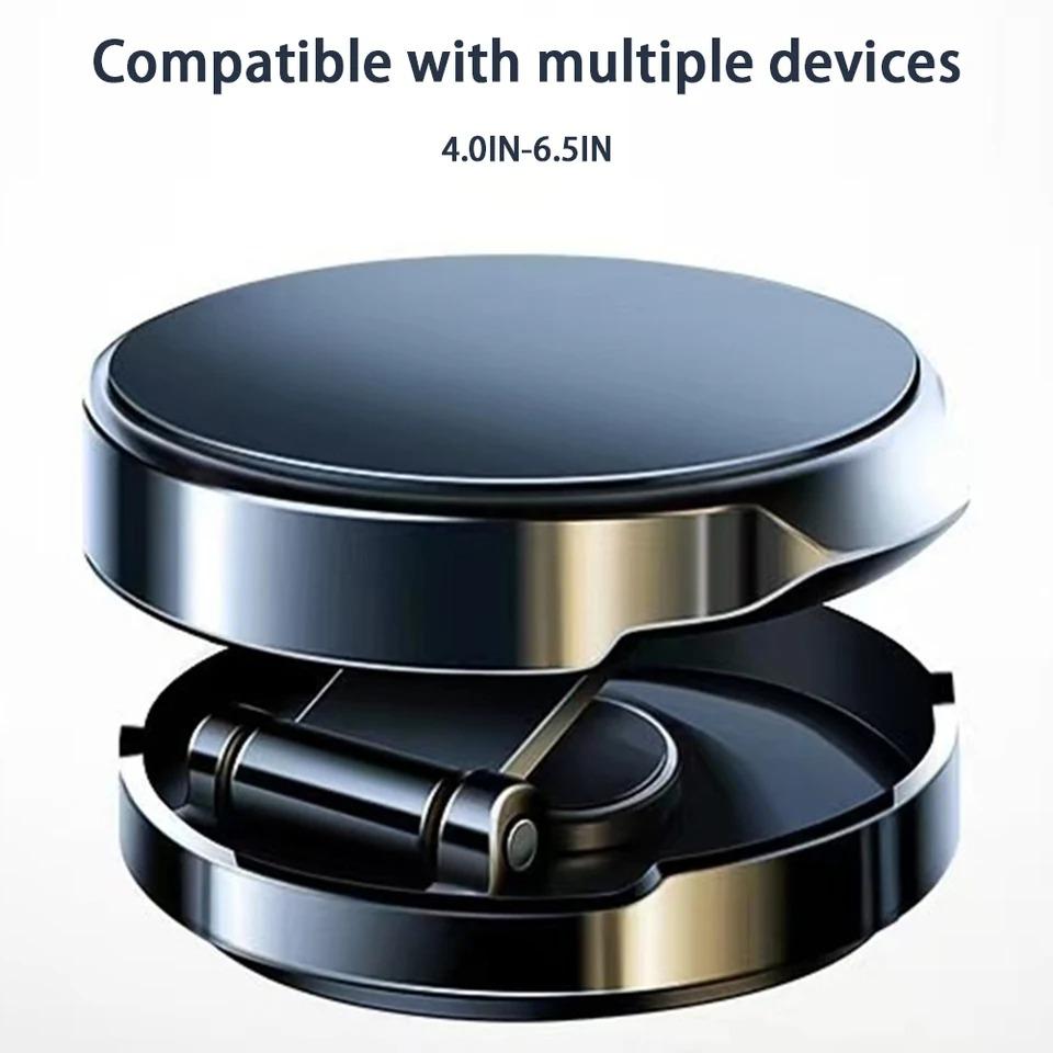 Universal Magnetic Car Phone Holder with 360° Rotation and Foldable Design for Dashboard or Air Vent