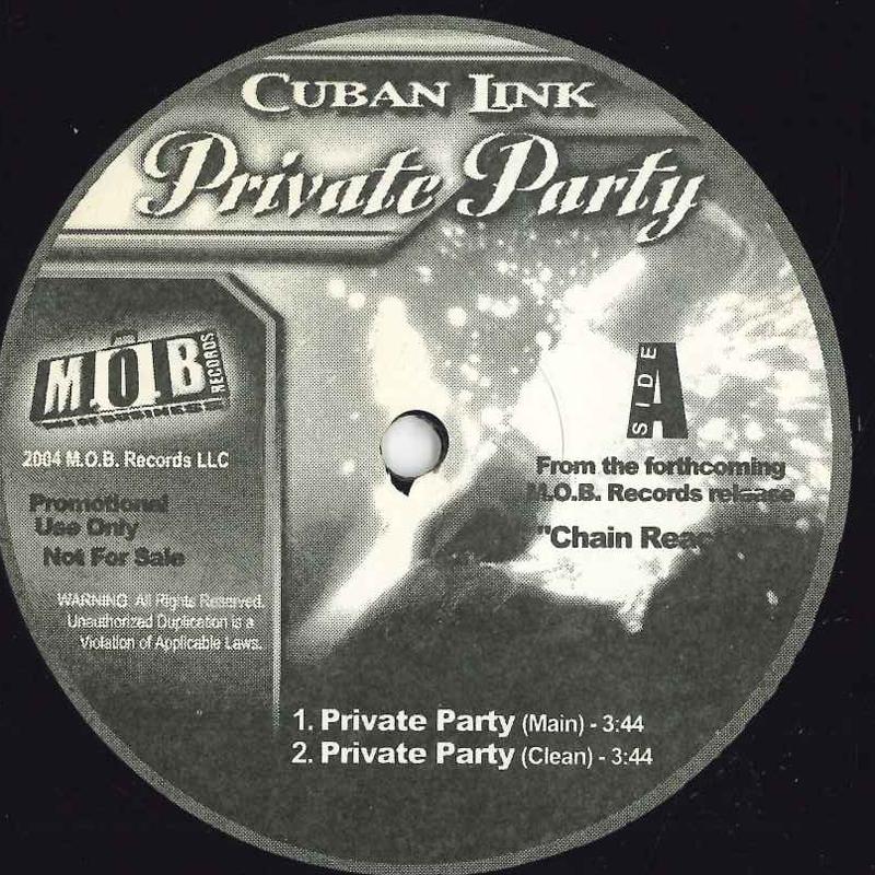 

12inch Record CUBAN LINK - Private Party MOB26 M.O.B. RECORDS Rap & Hip-Hop/R&B Used