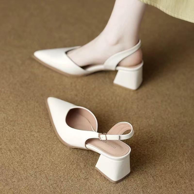 Fashion High Heels Sandals Women Sexy Pointd Toe Heeled Shoes Elegant Chunky Shoes 2025 New Designer Summer Slippers Party Pumps Mujer