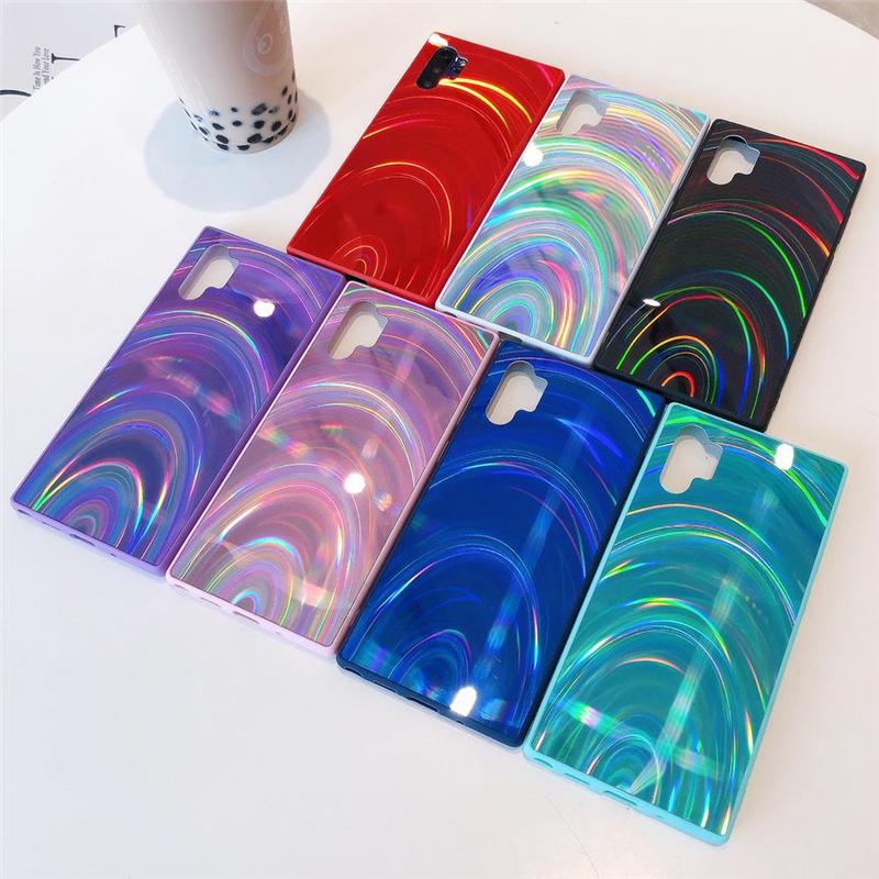 Samsung Galaxy A51 A71 Kılıfı İçin 3D Gökkuşağı Simli Yumuşak Kılıf Samsung A10 A20 A30 A50 A70 A10S A20S A30S A50S İçin Holografik Prizma Lazer Telefon Kılıfı