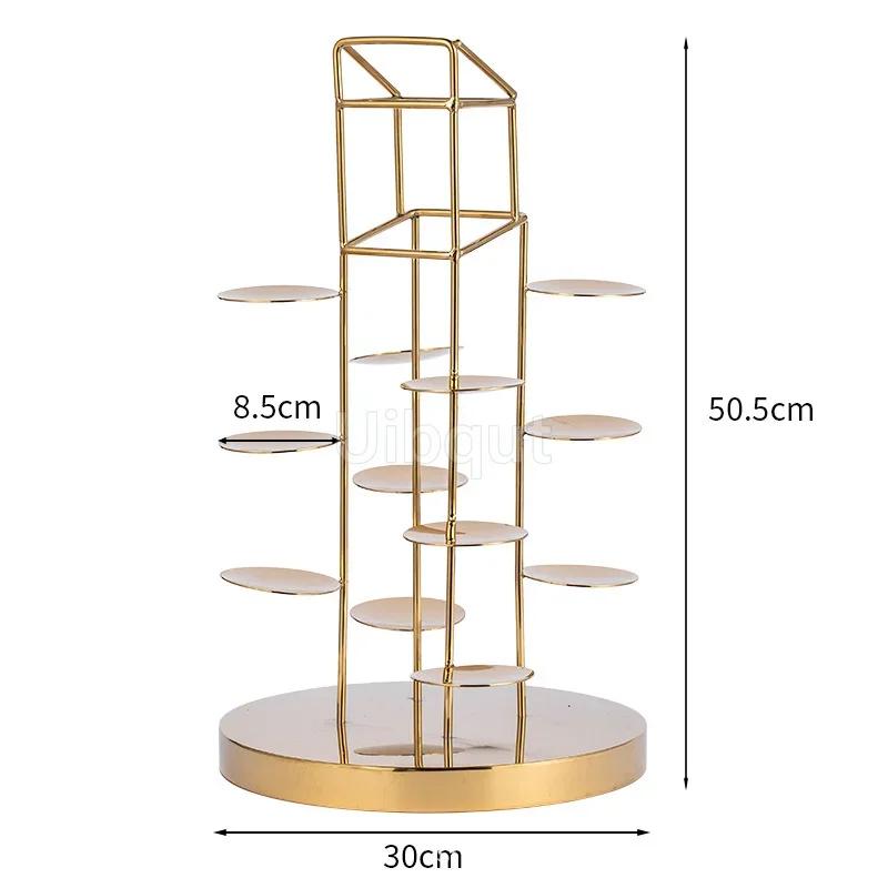 dessert table display rack bread table fruit tray Gold Dim sum Creative cake rack Restaurant Snack decoration Dessert rack