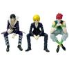 15CM Anime HUNTER×HUNTER Kurapika Black Suit Dress Up Model Toy Gift Collection Instant Noodle Press Sitting Aciton Figure