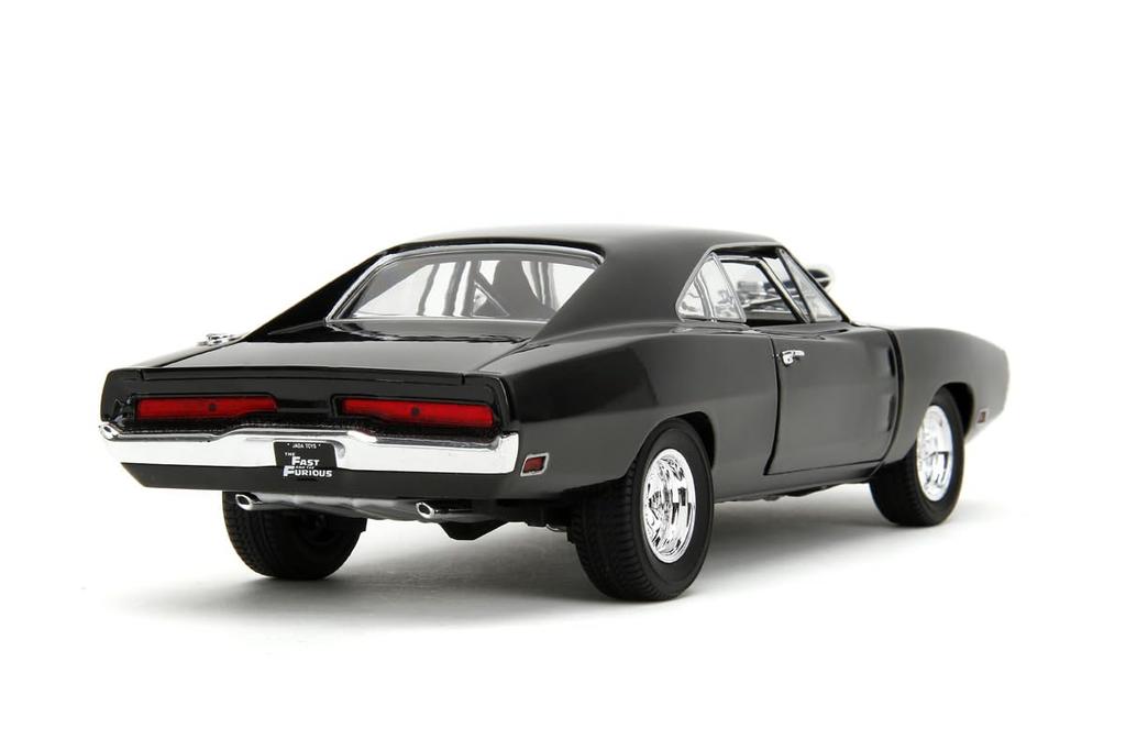 Jada Toys Rychle a zběsile True Spec Series 1970 Dodge Charger Černý hotový produkt JADA33721 a 1/24 F&F R/T (Pravá specifikace)