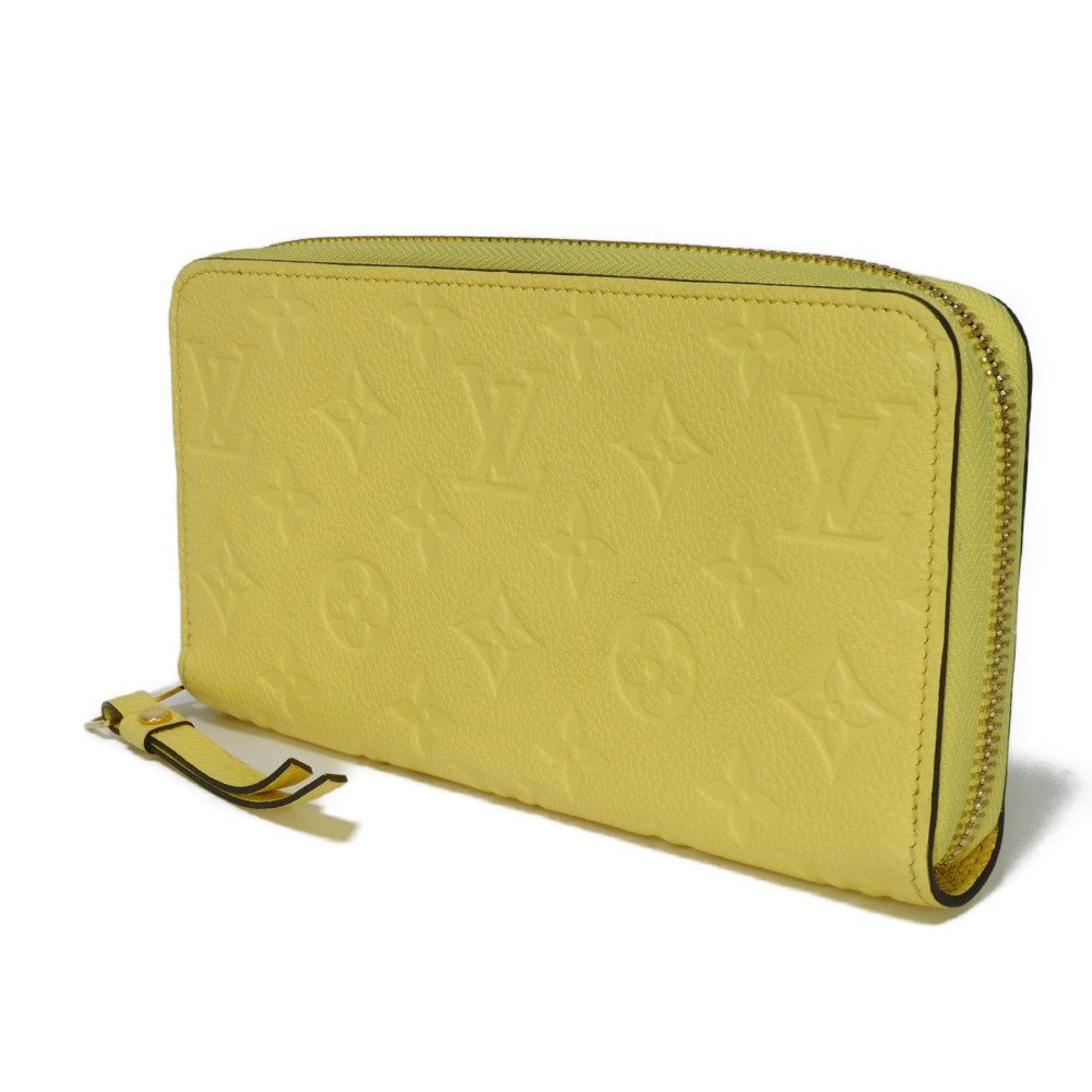 Used 12564 Zippy Wallet M82043 7940 New LV Logo Pastel Yellow Japan Exclusive RFID Monogram Empreinte Jaune Unisex from