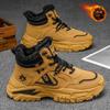 Men S Winter High Top Martin Boots Fleece Lined Warm Work Boots