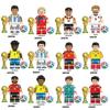 Soccer Building Blocks Figures Football Star Athletes Mini Toy Figurine Set G0202 G0203 GH0792-0803