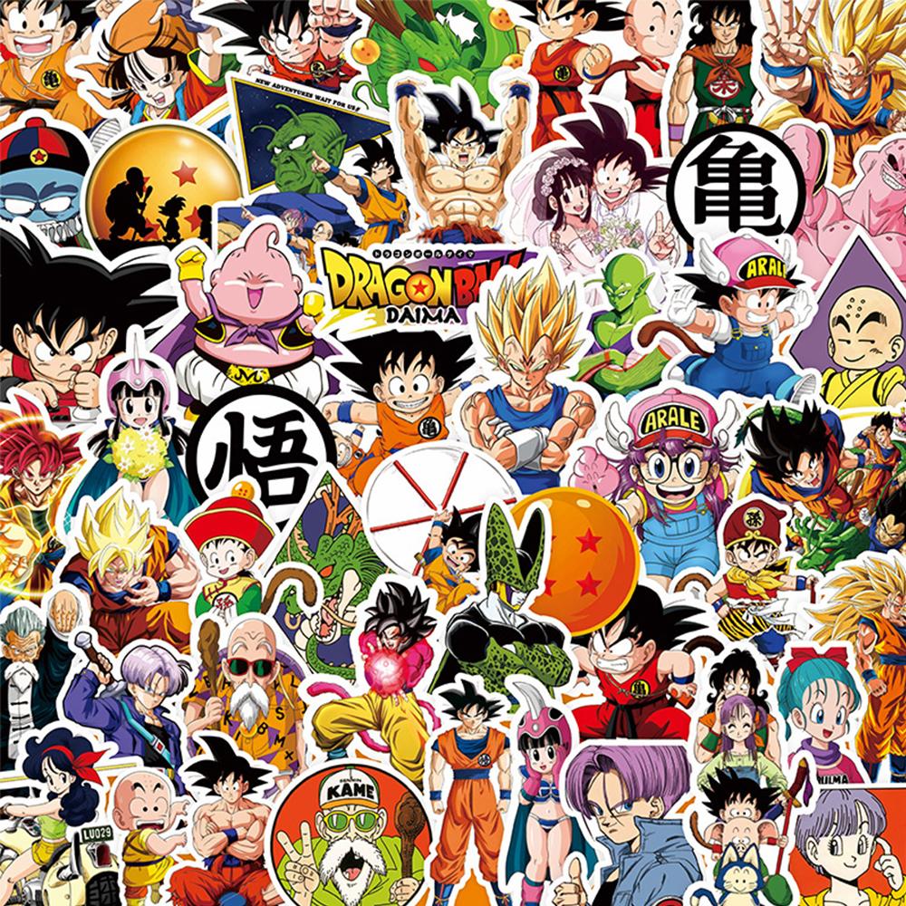 10/30/82pcs Cool Anime Dragon Ball Stickers Classic Manga Decals DIY Skateboard Luggage Guitar Son Goku Cartoon Graffiti Sticker