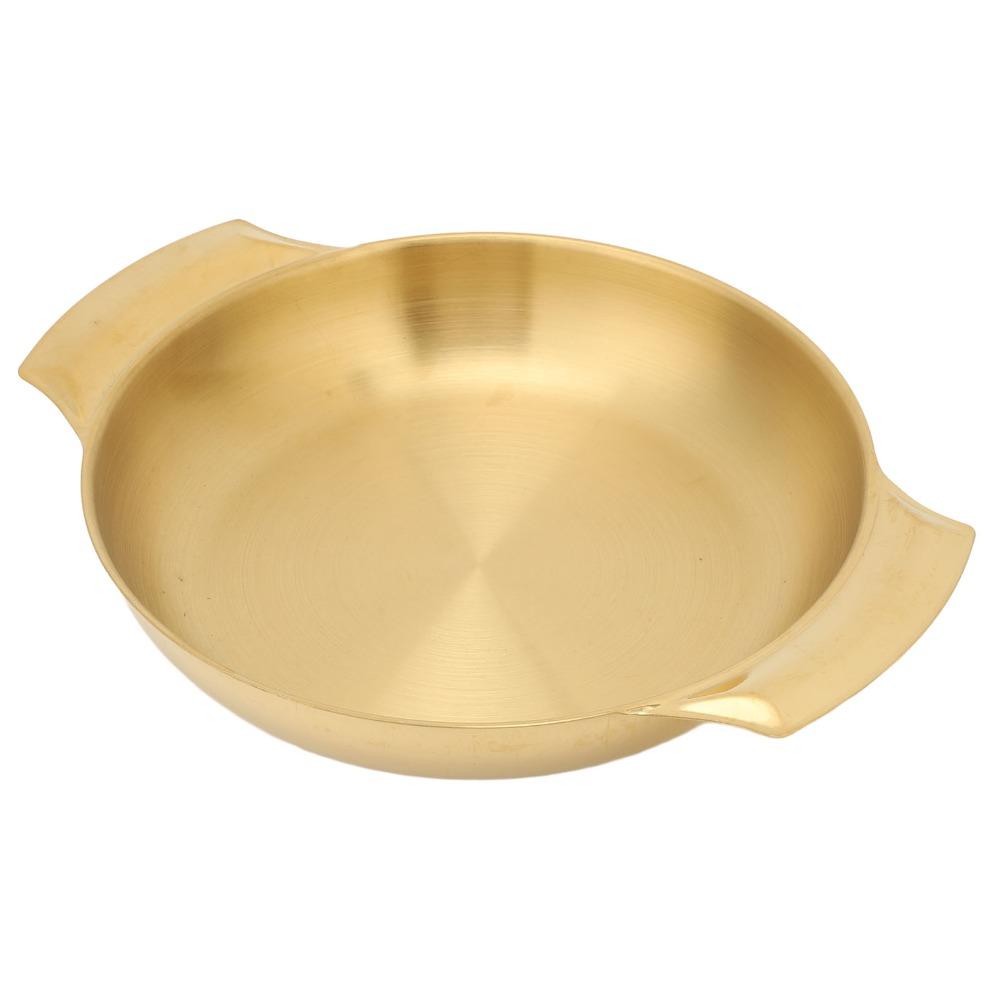 Double Ear Paella Pan Heat Resistance Instant Noodle Bowl Flat Bottom Skillet  Seafood Hot Pot