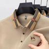 RogueWave Luxe Polo met Korte Mouwen Heren Nieuw High-end Zijde Katoen Ademend Paul T-shirt Mode Casual Herenkleding