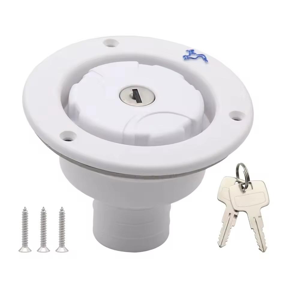 

RV Water Locking Inlet Hatch water inlet with lock RV modification spare parts water tank water inlet gravity water inlet белый