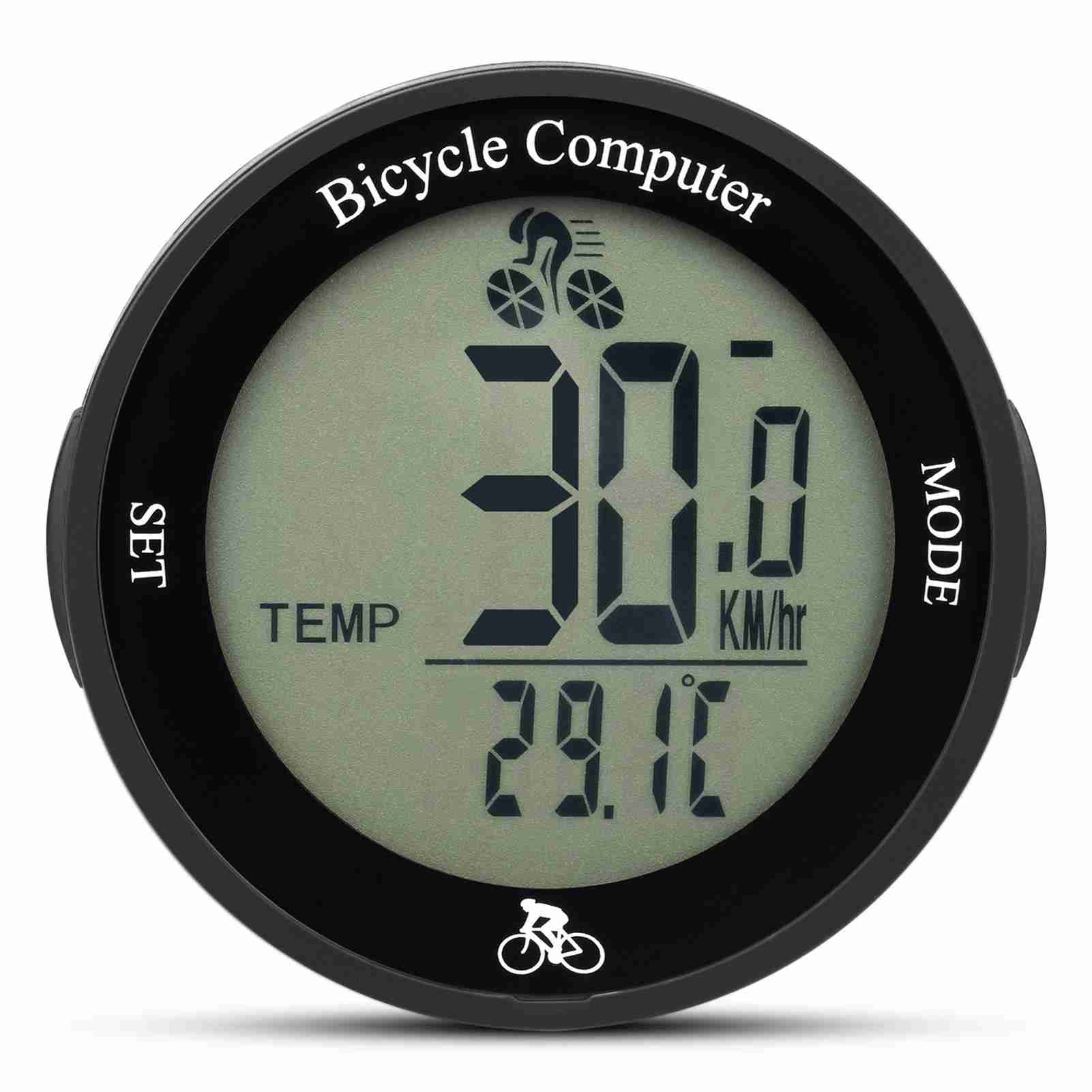 Bike Computer LED Backlight Multifunction Round Wireless Cycle Computer Cycling Odometer Waterproof Bike Computer Type 2