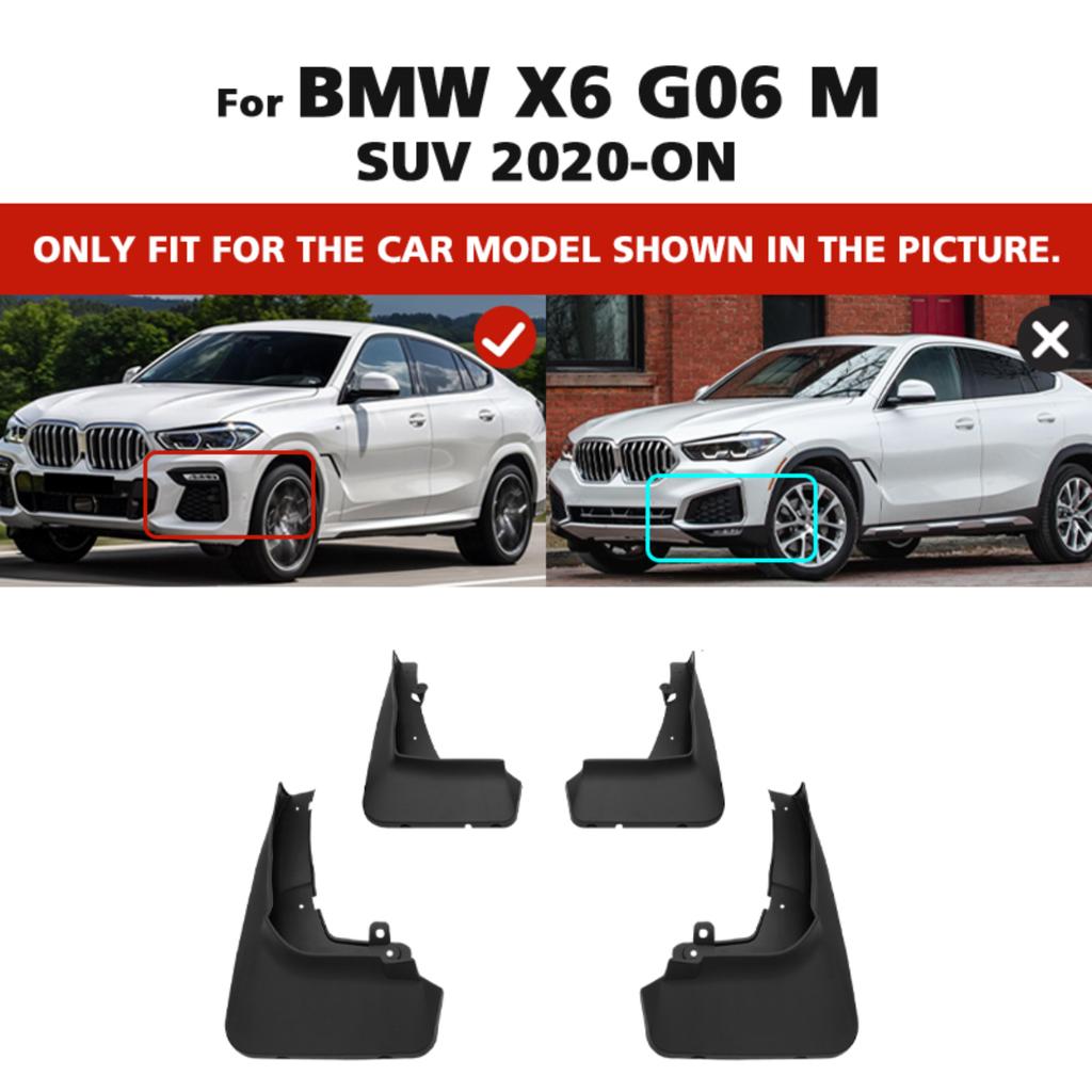 4PCS Car Mud Flaps Splash Guards Mudguards Car Mud Flaps Compatible with BMW X6 G06 M Sport 2020 2021 2022 2023 2024