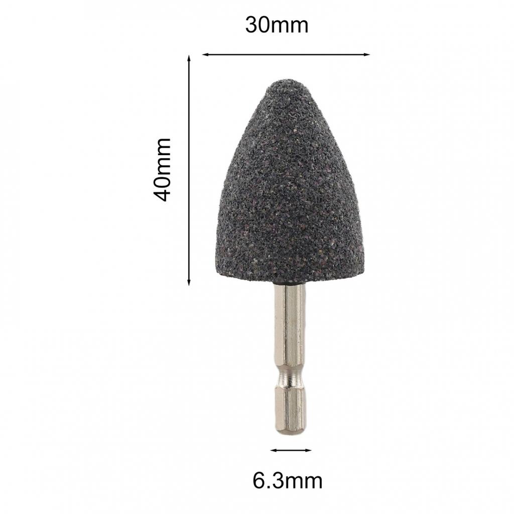 Grinding Head Hexagonal Shank Brown Corundum Abrasive Rotary Accessory