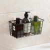 1 Pcs Wrought Iron Kitchen Seasoning Storage Basket Storage Basket Bathroom Rectangular Storage Box Wall Hanging Rack Storage