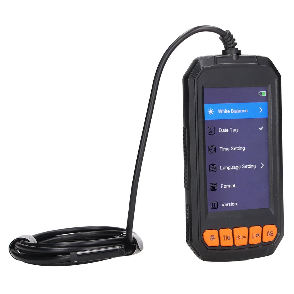 4.3in Display Screen Industrial Endoscope 5.5mm Lens 2MP Inspection Camera with Battery