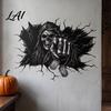 Halloween Wall Decals for Home Decoration 3D Decal Breakout Illusion Sticker with Skull Ghost Spooky Indoor Murals Holiday Atmosphere Room