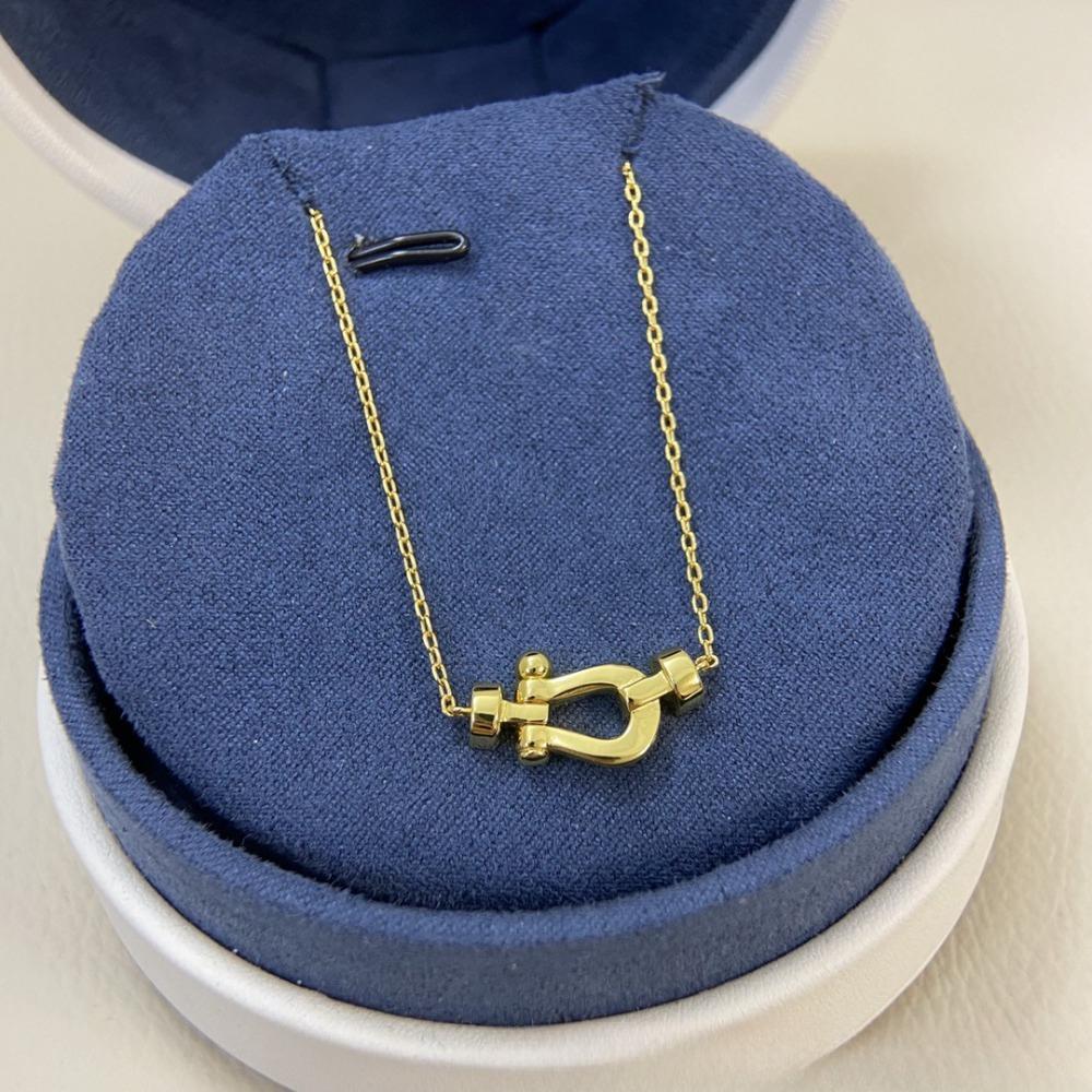 Mini Diamond Horseshoe Buckle Necklace Medium Gypsy Nautical Buckle
