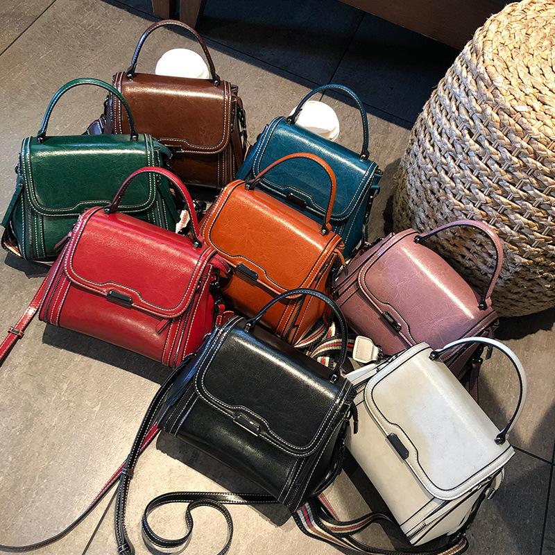 New One Shoulder Crossbody Bag, Trendy and Versatile, with A Large Capacity and High-end Feel, Made of Genuine Leather for Women