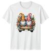 Happy Holidays Christmas Gnomes Vintage Truck Holiday Unisexs Unisexs Graphic Tee