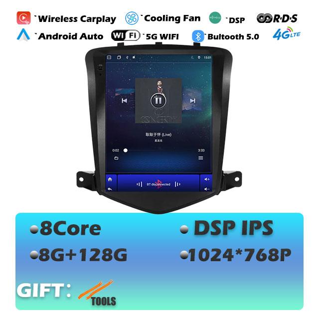 For Chevrolet Cruze 2008-2019 Carplay Android 14 Head Unit Car Radio Multimedia Video Player GPS Navigaion Stereo Audio