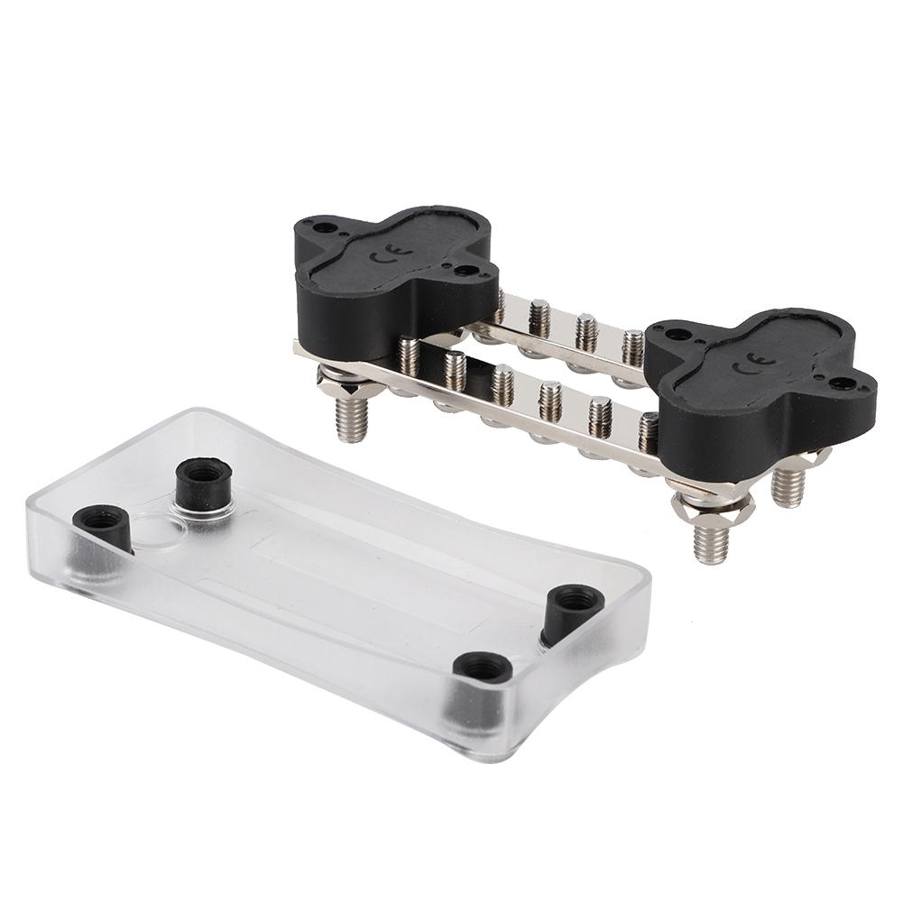 16 Way 100A Bus Bar 4 Studs Car Boat Marine Power Distribution Terminal Block with Cover