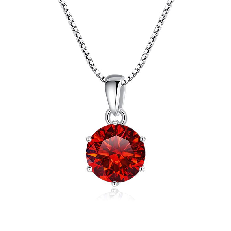 Butterflykiss 1 CT Real Moissanite Pendant Necklace For Women Top Quality 925 Silver Wedding Party Bridal Fine Jewelry