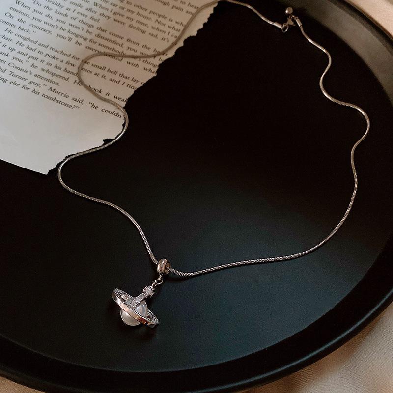 Empress Dowager Love Saturn Item Sweater Chain Niche Versatile Premium Jewelry