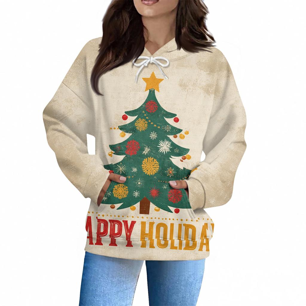 Women's Fashion Daily Casual Hoodie Long Sleeve Printed Top