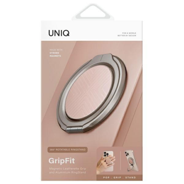 Uchwyt magnetyczny do telefonu UNIQ Gripfit 360 Magnetic Różowy