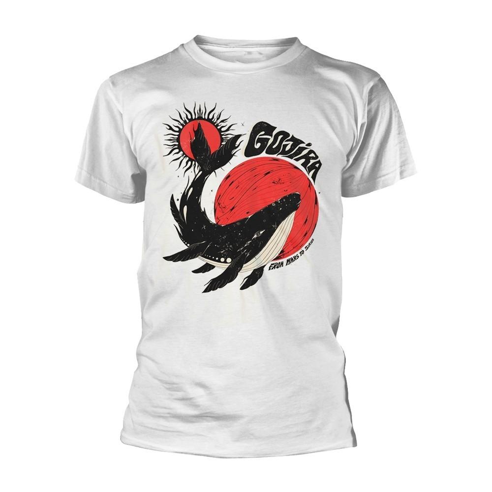 Gojira Whale Sun Moon Organic White T shirt NEW L