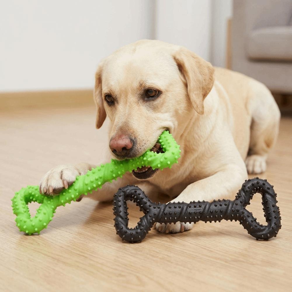 Spiky Surface Dog Chew Stick Bite Tough TPR Dog Molar Toy Teeth Cleaning Toy  Oral Cleaning зелёный